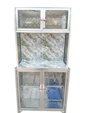 Rak piring 2 PINTU KRAMIK+ kaca