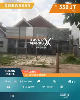 Disewakan Rumah Usaha Super Strategis Nol Jl Letjen Sutoyo Malang