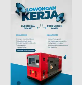 Teknisi Electrikal Genset & Staff Produksi