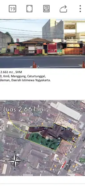 Tanah istimewa pinggir jalan raya kaliurang Km 6 cocok swalayan usaha