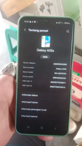 Samsung A05s SEIN Full Original Nominus 6+6/128gb mulusss.