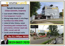 VTH0125 - Tanah, Pinggir Jln Utama Hasyim Ashari, Cipondoh, Tangerang