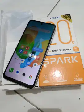 Second Tecno 20C 8/128gb 4g NFC resmi mulus likenew fulset no minus