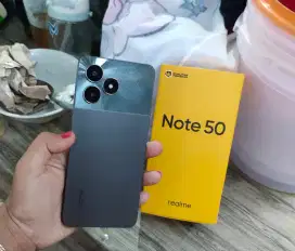 Realme note 50 ram 3+4/64 fullsett ori+softcase.