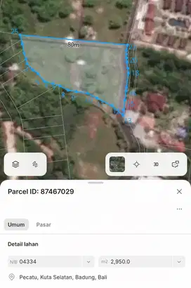 Disewakan Tanah di dekat Pantai Bingin Badung