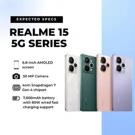 REALME 15 series .15 5G dan 15 pro amoled layar 144hz.pre order skrg