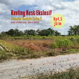 Kavling Kost Eksklusif di Solo Baru, Jaminan Passive income!