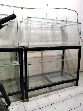 Rak dan aquarium akuarium 1 set 100x50x40