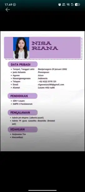 Cari lowongan pekerjaan