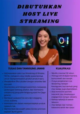 Lowongan Kerja Host Live Streaming