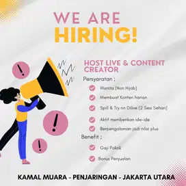 LOWONGAN KERJA Host Live & Content Creator