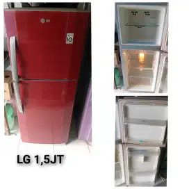 Kulkas 2pintu LG bekas bergaransi