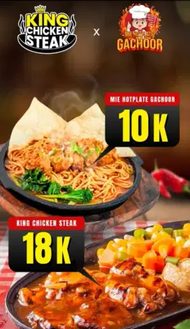 Tukang bumbu mie gacoan dan membuat steak