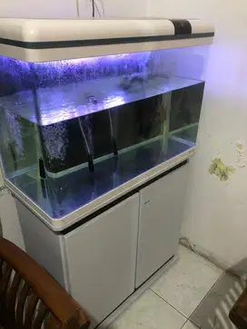 Akuarium Akrelikn Boyu dan Fikter Canester bagus 90cm