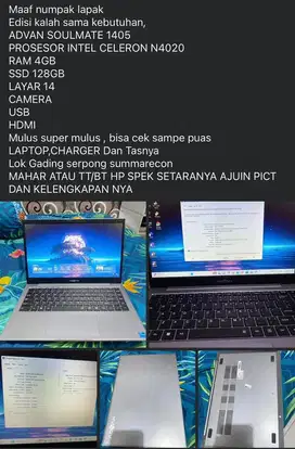 Laptop advan mulus