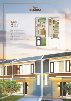 Rumah Baru Siap Huni 10 Mnt ke Trans Studio Cibubur Harga Nego J-29178