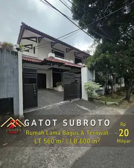 DIJUAL RUMAH LAMA BAGUS TERAWAT SIAP HUNI DI GATOT SUBROTO JAKARTA