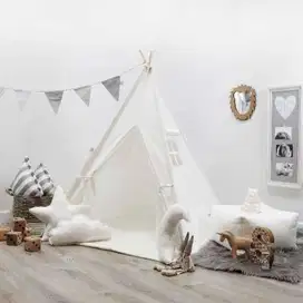 Tenda anak aesthetic, mainan tenda anak indian plus matras