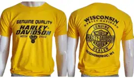 Kaos harley davidson wisconsin dan orange