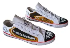 Sepatu motif harley davidson keren keren
