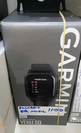 Garmin Venu SQ music , Lengkap fullsett , kondisi second like new