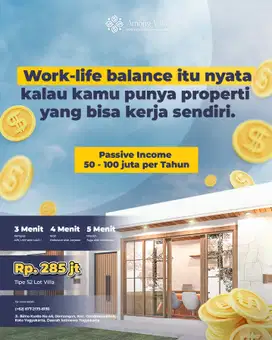 Dapatkan Passive Income 50 - 100 juta per tahun dari persewaan Villa