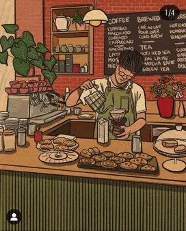 Dibutuhkan Barista + Kasir dan Cook Helper