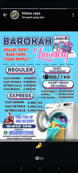 Jasa laundry dan setrika