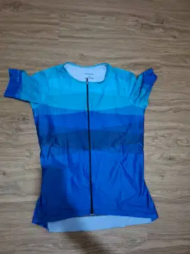 Jersey sepeda biru pegasos size l second like new