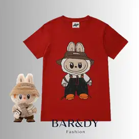 The Tsaiby Baju Anak Labubu Warna Merah Unisex