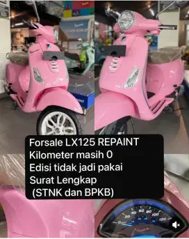 Vespa LX 125 thn 2025 Baru KM 0 Warna Pink Murah!