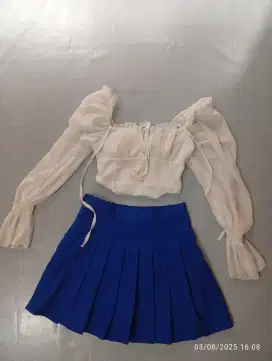 Rok celana dan atasan croptop