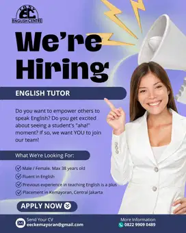 Lowongan English Tutor