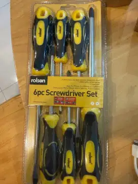 Screwdriver rolson obeng set 6 pcs