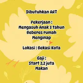 Dibutuhkan ART di Bekasi Barat