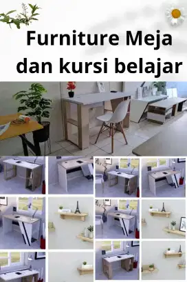 bikin furniture meja dan kursi satu seat costume