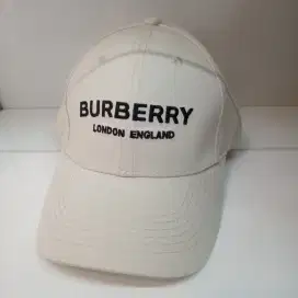 Burberry london baseball white cap topi