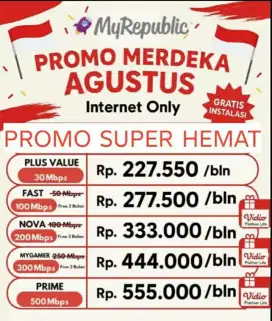 Internet rumah tanpa batas kuota