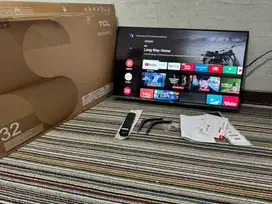 Android tv tcl 32 inch mulus 1000% seperti baru garansi fullset