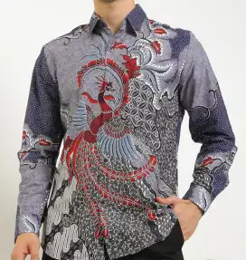 Jual kemeja batik lengan panjang , merek Rianty.
