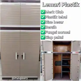 Lemari Plastik Merk Club Size Besar Plastik Tebal Bersih Siap Pakai