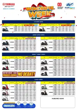 Terima pembelian motor cash dan kredit
