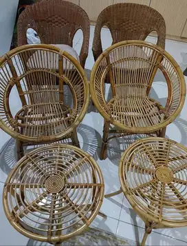 Kursi Rotan / Kursi Teras (2 set)