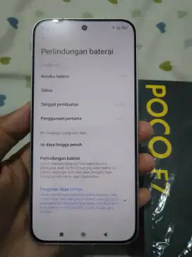Handphone Poco F7 White Fullset dan 99,9% Like New (Nego)