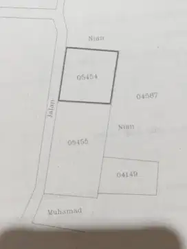 Dijual tanah Luas 147 m2. Lengkong gudang timur, samping nusa luka