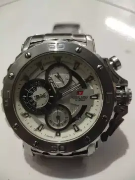 Jam tangan Swiss navy sn 8932 (warn silver).. Original