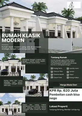 RUMAH MODERN STRATEGIS DI TANJUNG SENANG