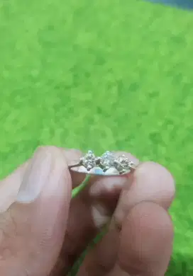 Cincin Berlian Ring Silver Handmade