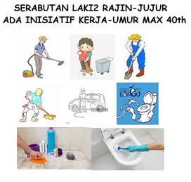 Serabutan laki laki Jujur-Rajin-punya inisiatif kerja Max umur 40 th