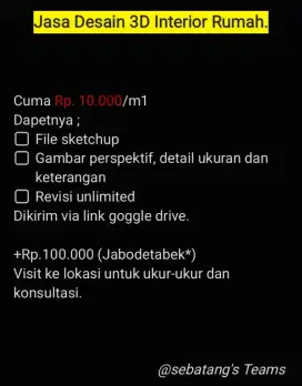 Jasa Desain 3D Interior Rumah